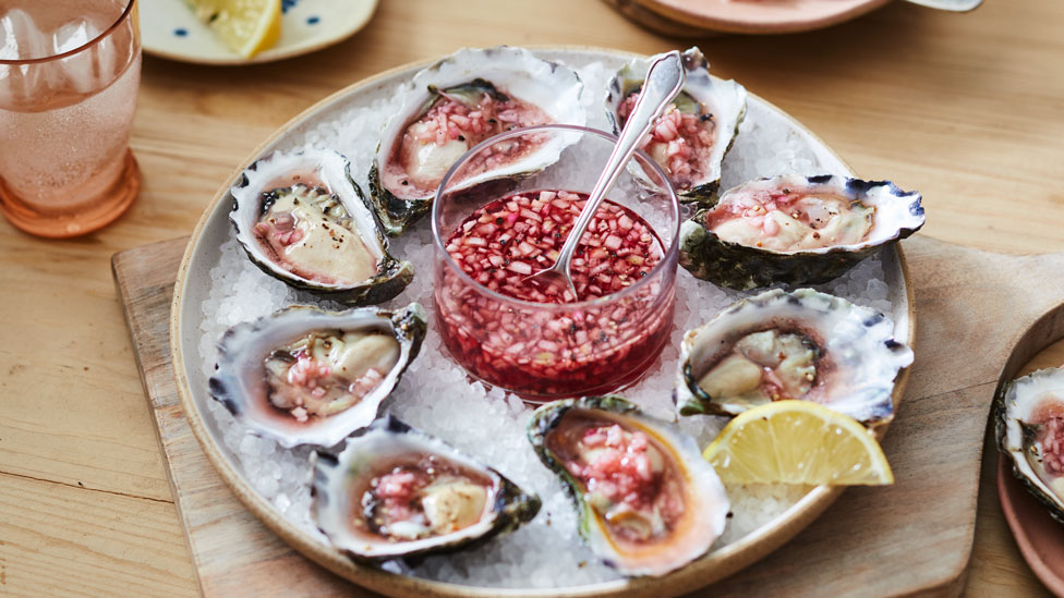 champagne oyster dressing Champagne Mignonette