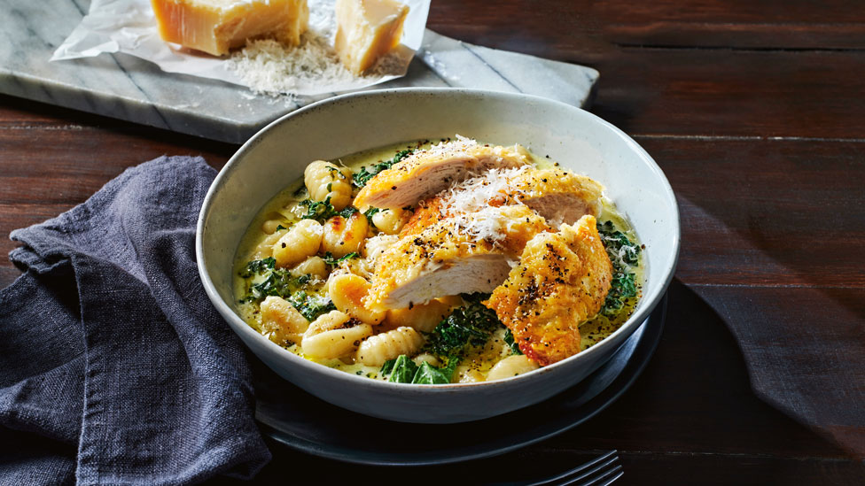 Gnocchi and parmesan chicken florentine