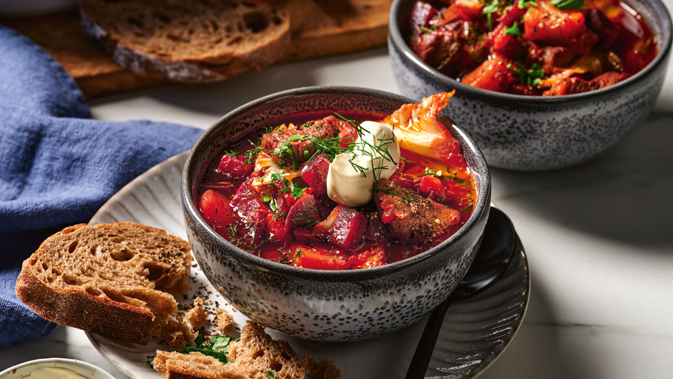Borscht (beetroot soup)