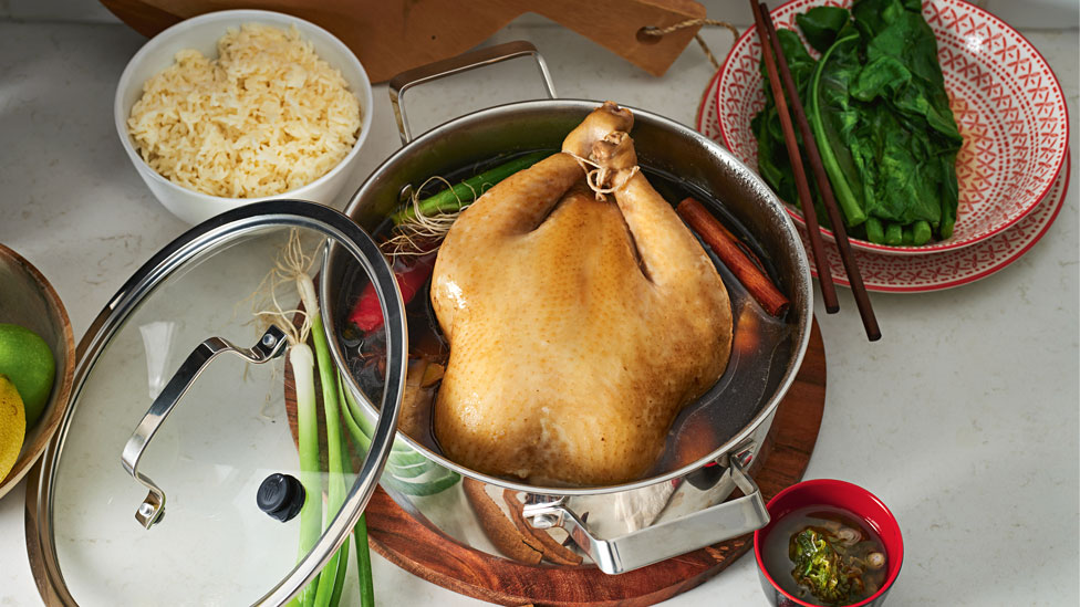 Courtney Roulston’s master stock chicken with ginger and spring onion relish