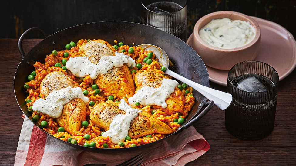 One-pan chicken and rice tikka masala