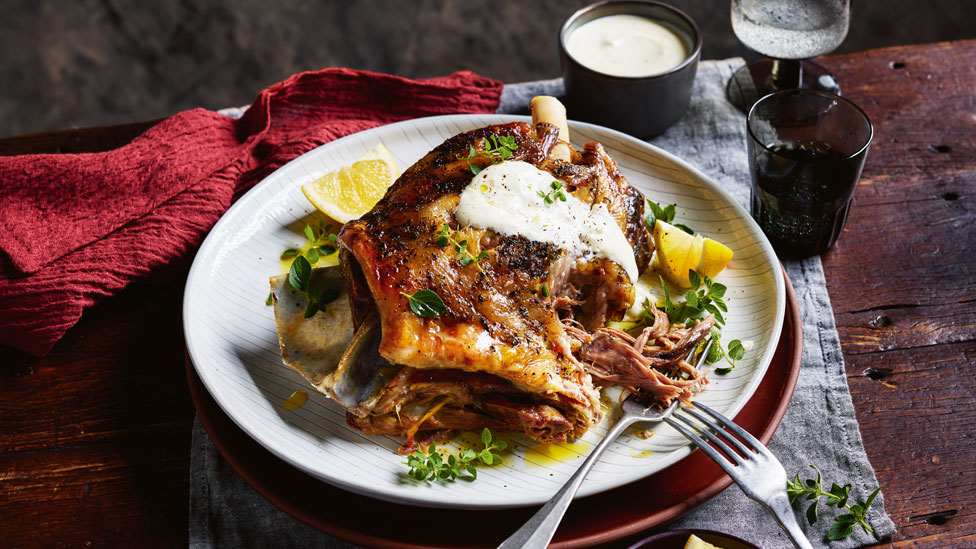 Curtis Stone’s Slow-cooked lamb shoulder with lemon and oregano