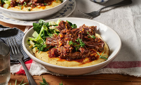 Braised beef short ribs