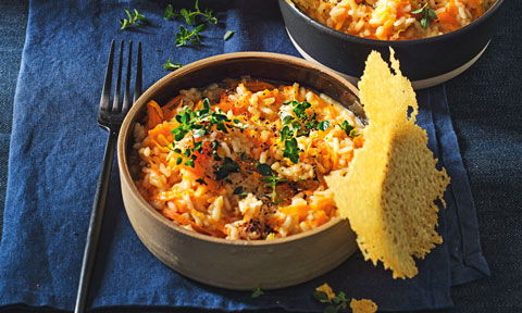 Carrot and leek risotto