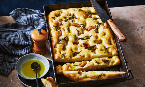 Roast garlic and rosemary focaccia