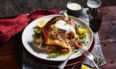 Curtis Stone’s Slow-cooked lamb shoulder with lemon and oregano