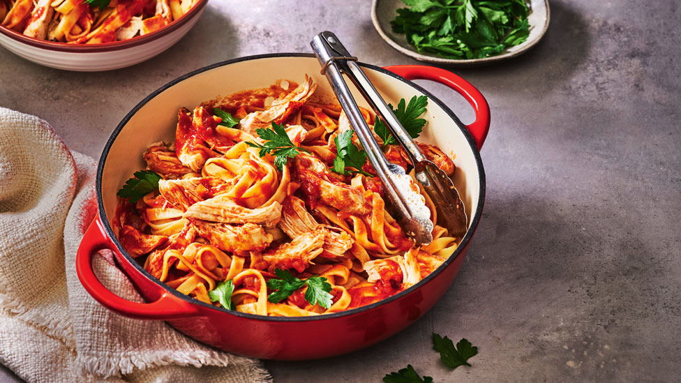 Harissa chicken fettuccine