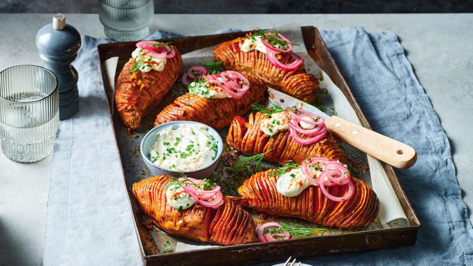 Hasselback sweet potatoes 