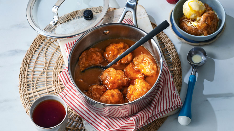 Miso golden syrup dumplings