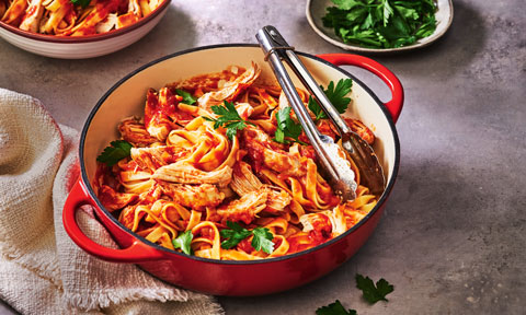 Harissa chicken fettuccine