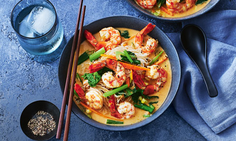 Tiger prawn laksa