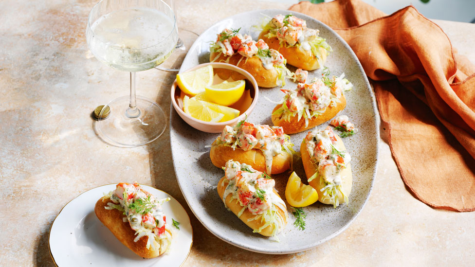 Curtis Stone's creamy prawn salad remoulade sliders