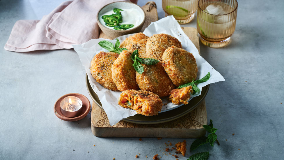 Spiced sweet potato cakes