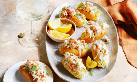 Curtis Stone's creamy prawn salad remoulade sliders
