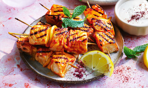 Salmon skewers