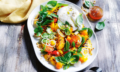 Mango and burrata salad