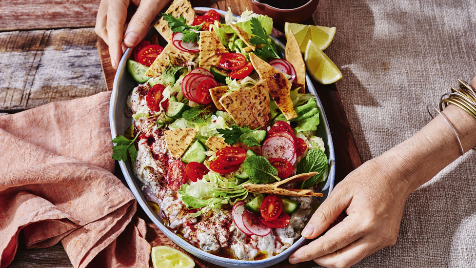 smoky eggplant fattoush
