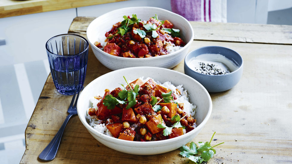 Sweet potato and chickpea curry 