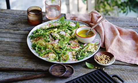 bbq spring veggie salad with risoni