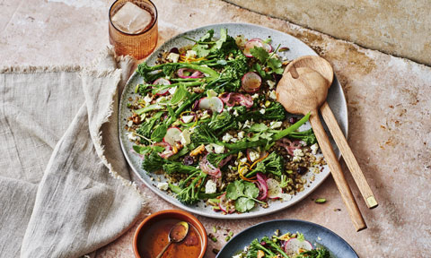 moroccan style baby broccoli salad