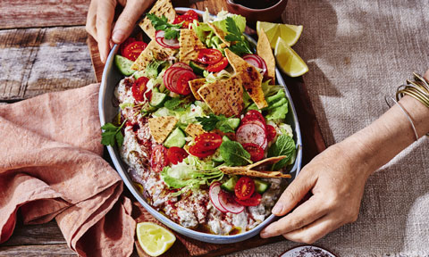 smoky eggplant fattoush