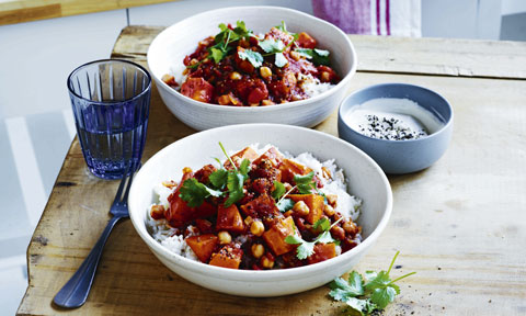 Sweet potato and chickpea curry 