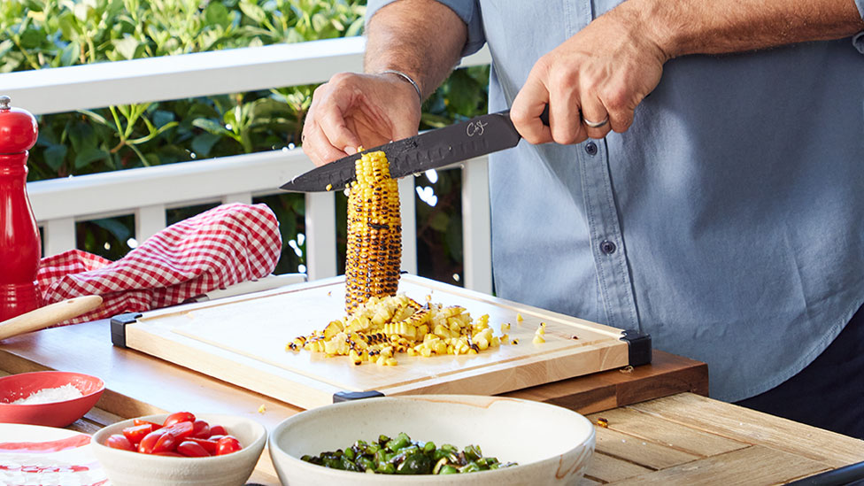 Cron kernels being cut off with a knife