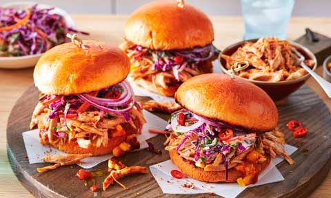 BBQ chicken sliders