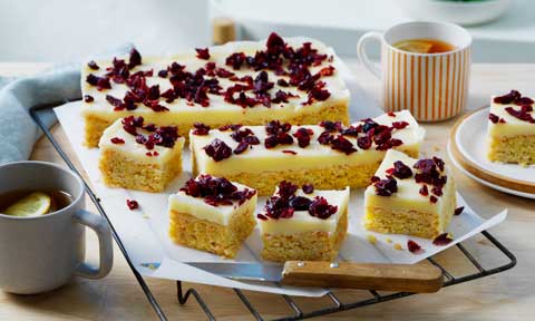 Lemon and oat slice