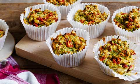 Healthy savoury protein muffins