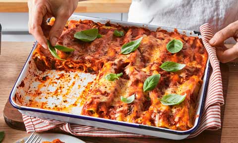 Pumpkin and ricotta cannelloni