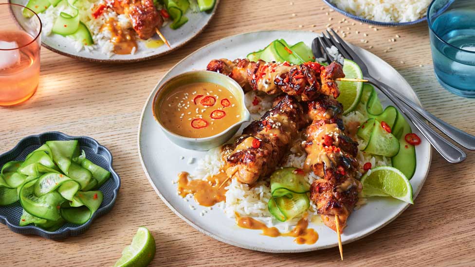 Chicken satay skewers