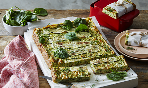 Healthy zucchini slice