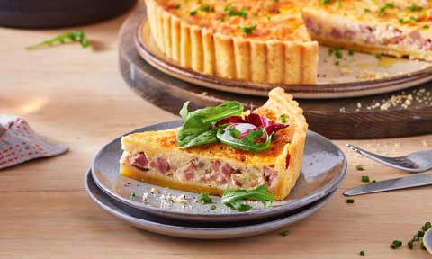 cheese and ham quiche