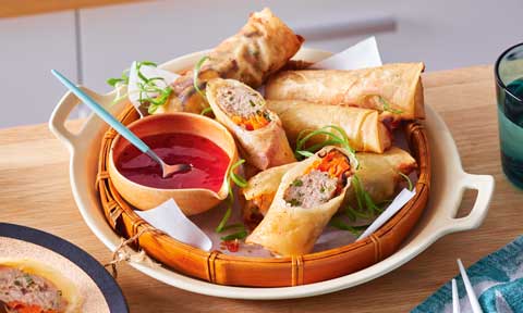 Pork spring rolls