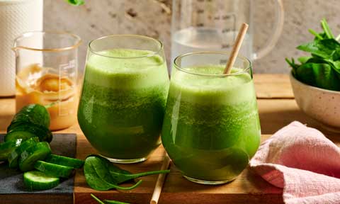 Healthy green peanut smoothie