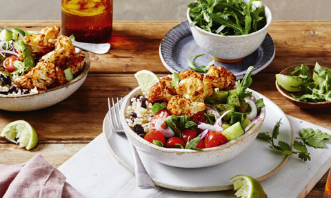 Cauliflower burrito bowl