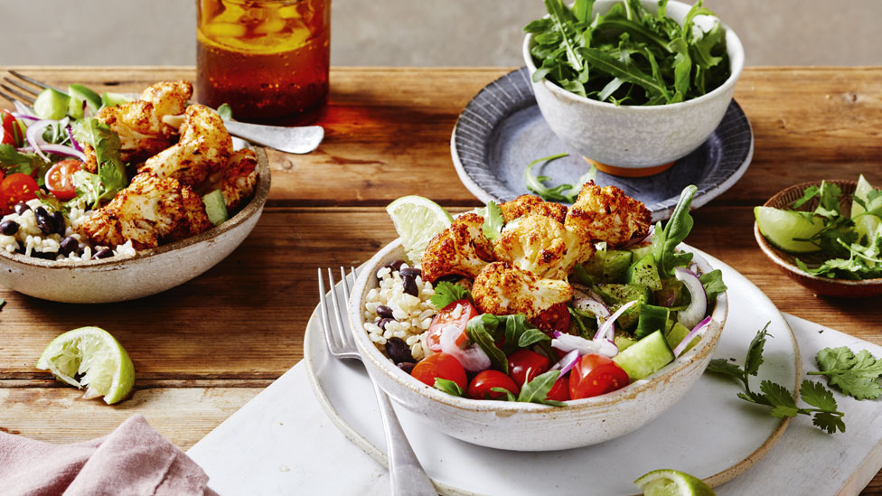 Cauliflower burrito bowl