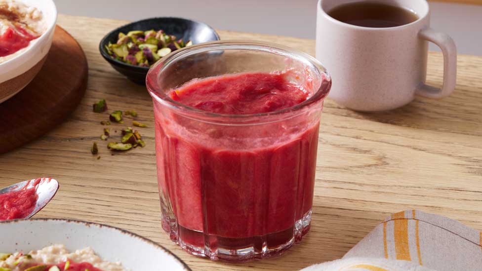 Stewed rhubarb compote