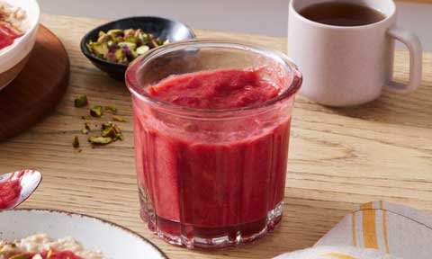 Stewed rhubarb compote