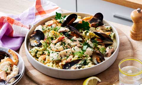 Creamy seafood marinara