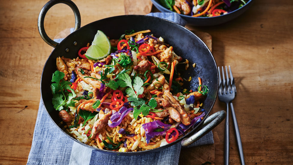 Satay chicken fried rice