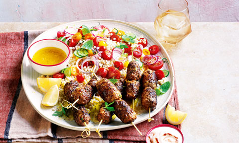 Beef kofta and couscous salad
