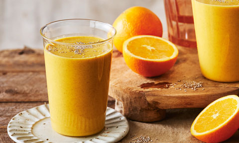 Carrot, ginger & chia shake