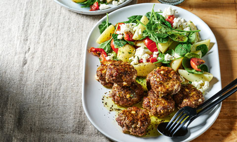 Greek-style lamb rissoles