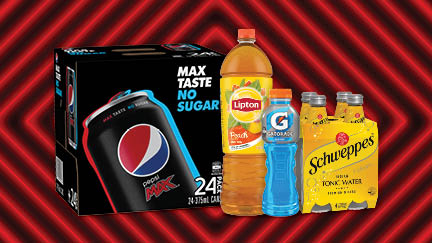 Pepsi, Gatorade, Lipton & Schweppes!  
