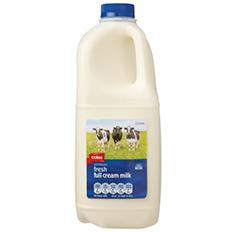 1 bottle of Coles Brand Fresh Full Cream 2L Milk