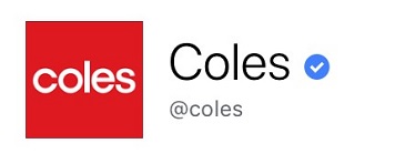 Coles Facebook blue tick