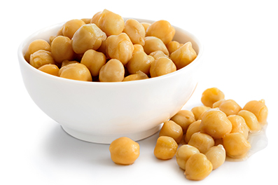 A bowl of chickpeas