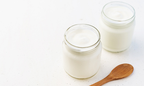 Two jars of unflavoured yoghurt